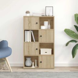 Berkfield Home Bookcase Sonoma Oak 60x24x101.5 cm Engineered Wood in Brown - thumbnail 3