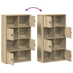 Berkfield Home Bookcase Sonoma Oak 60x24x101.5 cm Engineered Wood in Brown - thumbnail 8