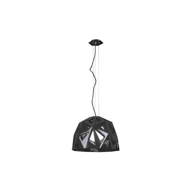 Netlighting Facette Dome Ceiling Pendant E27 Gloss Black Polished Chrome - image 1