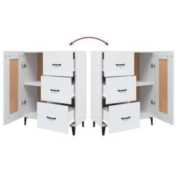 Berkfield Home Sideboard White 69.5x34x90 cm Engineered Wood - thumbnail 9