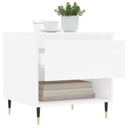 Berkfield Home Coffee Table White 50x46x50 cm Engineered Wood - Size: 50 x 46 x 50 cm - thumbnail 4