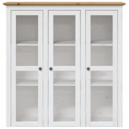 "Berkfield Home Highborad ""BODO"" White & Brown 115.5x43x200.5cm Solid Wood Pine - Size: 115.5x43x200.5 cm" - thumbnail 4