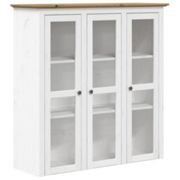 "Berkfield Home Highborad ""BODO"" White & Brown 115.5x43x200.5cm Solid Wood Pine - Size: 115.5x43x200.5 cm" - thumbnail 3