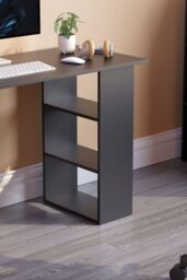Home Discount Vida Designs Mason 3 Drawer With 3 Shelves Computer Desk Storage Office Study Gaming Table in Black - thumbnail 5