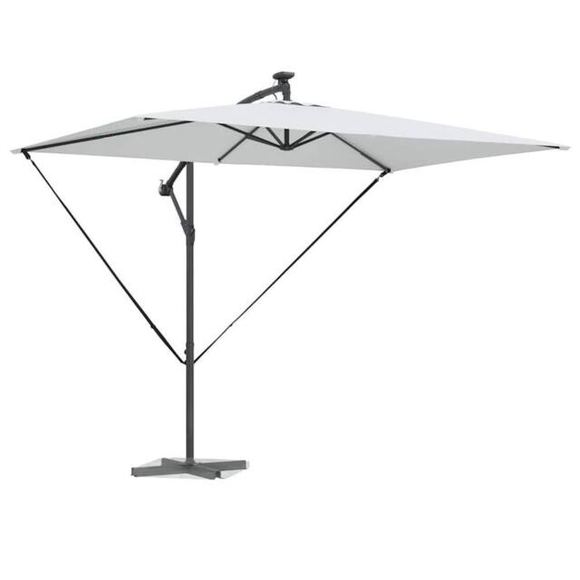 Berkfield Home Modern Cantilever Banana Parasol with Lock Sand 294 x 200 x 254 cm in Light Sand - image 1