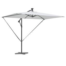 Berkfield Home Modern Cantilever Banana Parasol with Lock Sand 294 x 200 x 254 cm in Light Sand - thumbnail 1