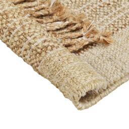 Wyld and Coco Handwoven Jute Rug 140 x 200 cm Beige - Boho Tassel Accent - Size: 140 cm x 200 cm - thumbnail 5