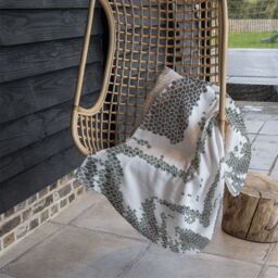 Benjamin Tate Design Grunge Lines Blanket in Natural - Size: 120 cm x 150 cm - thumbnail 4