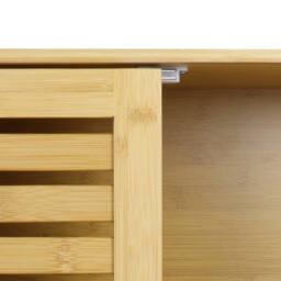 VOGREX Natural Wood Bamboo 2-Door Over-Toilet Wall Mount Bathroom Cabinet in Beige - thumbnail 5