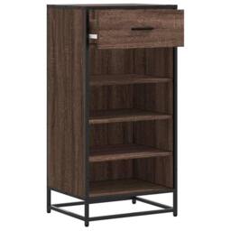 Berkfield Home Shoe Rack Brown Oak 48x38x97.5 cm Engineered Wood - thumbnail 5