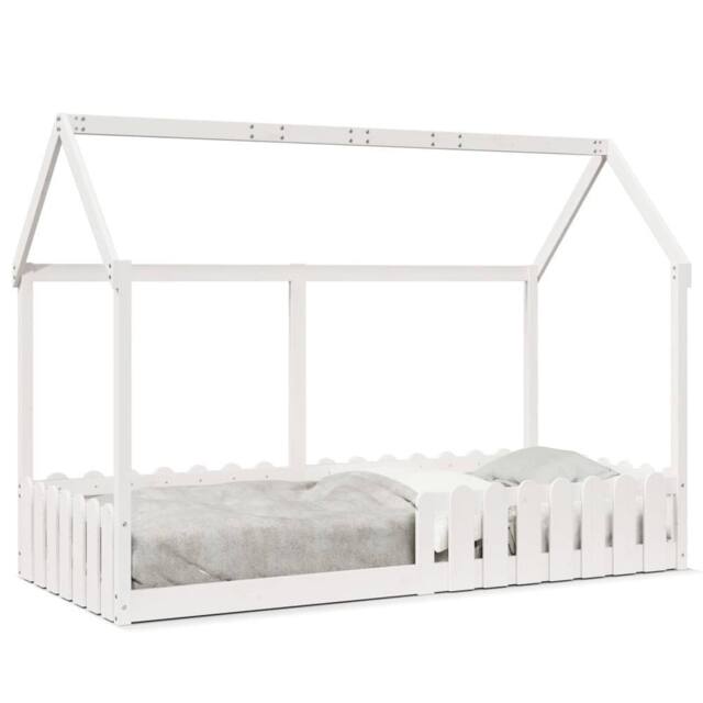 Berkfield Home Kids' House Bed Frame without Mattress White 90x200 cm - image 1