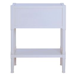 Orsina Console Table for Hallway, Pine Wood Wood Table for Home Decor with 3 Drawers in White - thumbnail 4