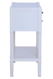 Orsina Console Table for Hallway, Pine Wood Wood Table for Home Decor with 3 Drawers in White - thumbnail 3