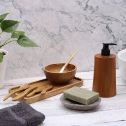 KDMD Natural Teakwood Soap Dispenser - Taper in Brown - thumbnail 5
