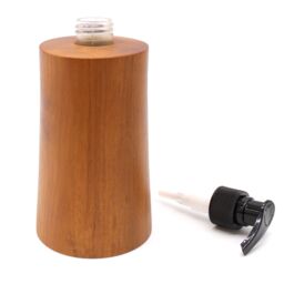 KDMD Natural Teakwood Soap Dispenser - Taper in Brown - thumbnail 3
