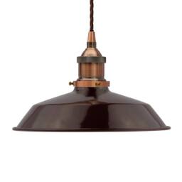 SE Home Burgundy Red Small Trinity Metal Pendant Light - Antique Copper - thumbnail 1