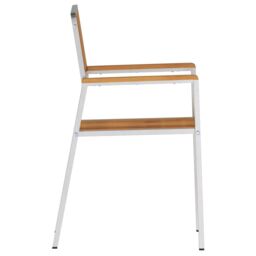 Berkfield Home Stacking Garden Chairs 6 pcs 54.5x56x87 cm Solid Wood Acacia in Brown - thumbnail 6