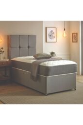 Starlight Beds Castle Hybrid Mattress 20cm Deep Memory Foam & Spring Support in White - Size: Single