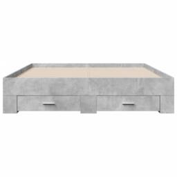 Berkfield Home Bed Frame with Drawers without Mattress Concrete Grey 160x200 cm - thumbnail 4