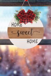 Neel Blue Home Sweet Home Hanging Sign - 29.5cm - thumbnail 5