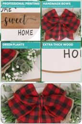 Neel Blue Home Sweet Home Hanging Sign - 29.5cm - thumbnail 3
