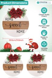 Neel Blue Home Sweet Home Hanging Sign - 29.5cm - thumbnail 2