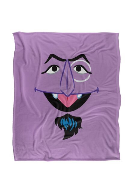 Sesame Street Count Face Silky Touch Super Soft Throw Blanket 152 X 127 cm in White - image 1