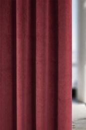 Enhanced Living 100% Blackout Luxury Supersoft Velvet Thermal Tape Top Door Curtain Panel in Red - Size: 168 cm width x 214 cm drop - thumbnail 3