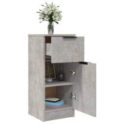 Berkfield Home Sideboards 2 pcs Concrete Grey 30x30x70 cm Engineered Wood - Size: 30 x 30 x 70 cm - thumbnail 5