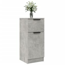 Berkfield Home Sideboards 2 pcs Concrete Grey 30x30x70 cm Engineered Wood - Size: 30 x 30 x 70 cm - thumbnail 4