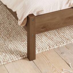 Birlea Double Rattan Bed Frame Walnut Croxley 4FT6 Double 135cm in Brown - thumbnail 4