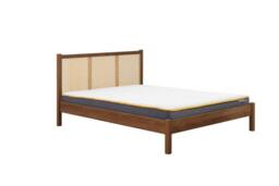Birlea Double Rattan Bed Frame Walnut Croxley 4FT6 Double 135cm in Brown - thumbnail 8