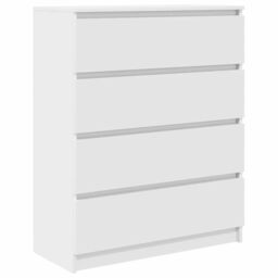 Berkfield Home Sideboard White 80x35x99 cm Engineered Wood - Size: 80 x 35 x 99 cm - thumbnail 2