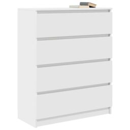 Berkfield Home Sideboard White 80x35x99 cm Engineered Wood - Size: 80 x 35 x 99 cm - thumbnail 4