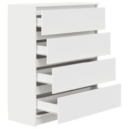 Berkfield Home Sideboard White 80x35x99 cm Engineered Wood - Size: 80 x 35 x 99 cm - thumbnail 5
