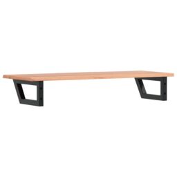 Berkfield Home Basin Shelf Wall Mounted Steel & Solid Wood Oak in Brown - thumbnail 6