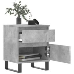 Berkfield Home Bedside Cabinet Concrete Grey 40x35x50 cm Engineered Wood - Size: 40 x 35 x 50 cm - thumbnail 3