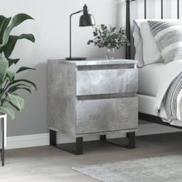 Berkfield Home Bedside Cabinet Concrete Grey 40x35x50 cm Engineered Wood - Size: 40 x 35 x 50 cm - thumbnail 2