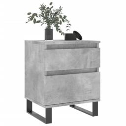 Berkfield Home Bedside Cabinet Concrete Grey 40x35x50 cm Engineered Wood - Size: 40 x 35 x 50 cm - thumbnail 4