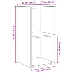 Berkfield Home 2 pcs Old Wood Engineered wood in Brown - thumbnail 9