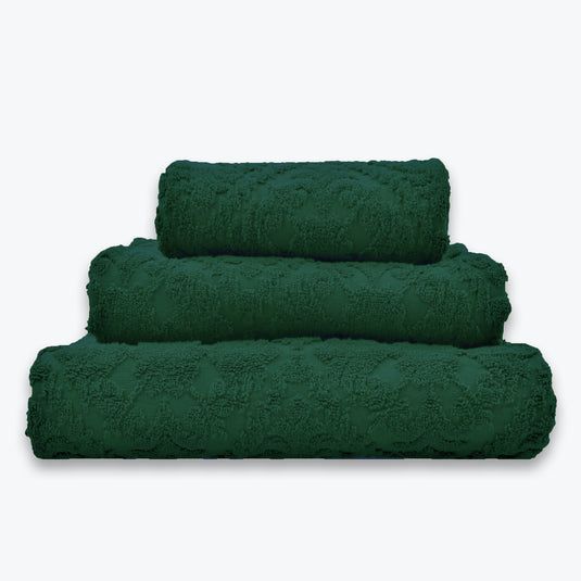 Allure Bath Fashions Country House Jacquard Bath Towel in Dark Green
