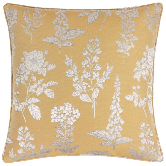 Wylder Nature Sophia Botanical Embroidered Cushion in Gold - Size: 50 cm x 50 cm - image 1