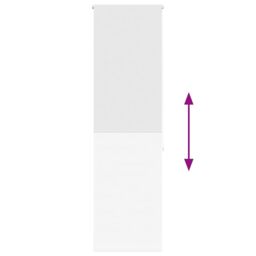 Berkfield Home Shower Roller Blind 80x240 cm Fabric Width 76 cm in White - thumbnail 5