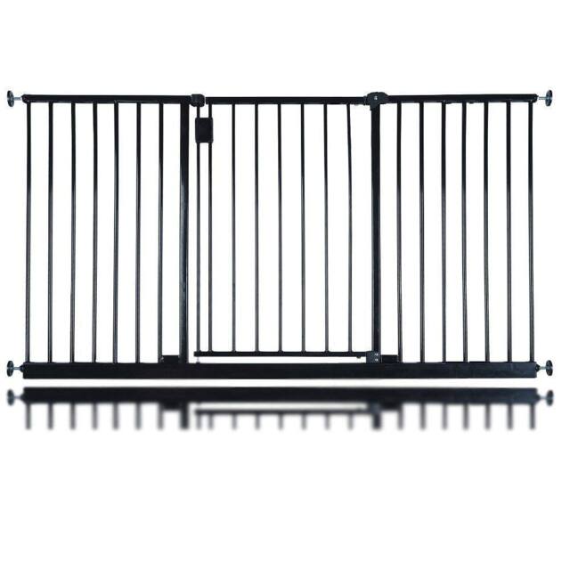 Safetots Extra Wide Hallway Baby Gate Pressure Fit Baby Gate in Black - Size: 103.2 cm - 109.2 cm - image 1