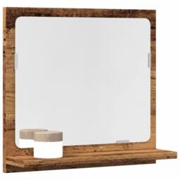 Berkfield Home Durable Bathroom Mirror Cabinet Old Wood 40x11x37 cm Engineered Wood in Brown - Size: 40 x 11 x 37 cm - thumbnail 2