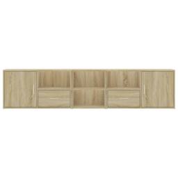 Berkfield Home Corner Cabinet Sonoma Oak 200x40x45 cm Engineered Wood in Brown - Size: 200 x 40 x 45 cm - thumbnail 4