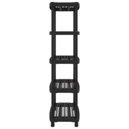 Berkfield Home Storage Shelf 5-Tier Black 93.5x45.5x194.5 cm PP - thumbnail 4