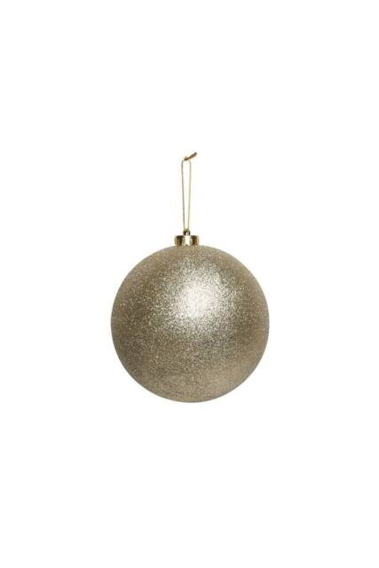 KDMD Champagne Glitter Shatterproof Bauble x1 15cm in Gold - image 1