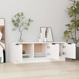 Berkfield Home TV Cabinet White 102x35x36.5 cm Engineered Wood - thumbnail 3