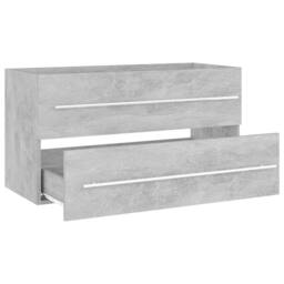 Berkfield Home 2 Piece Bathroom Furniture Set Concrete Grey Engineered Wood - thumbnail 8